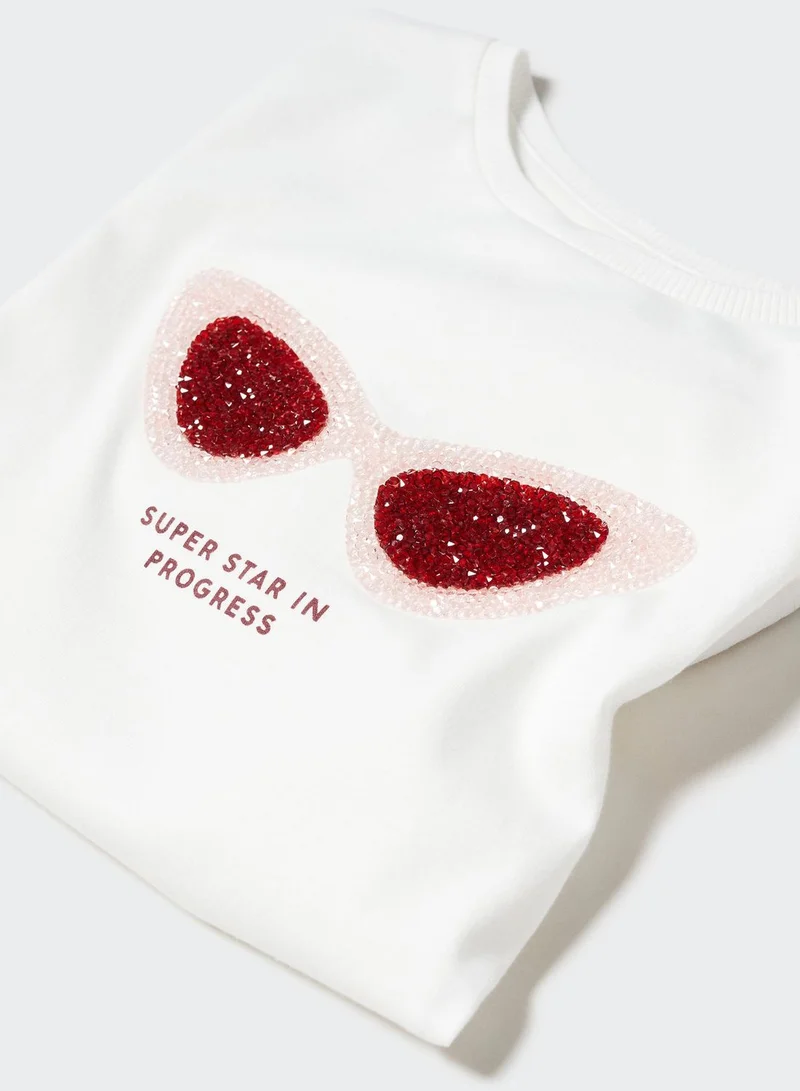 MANGO Kids Graphic Crew Neck T-Shirt