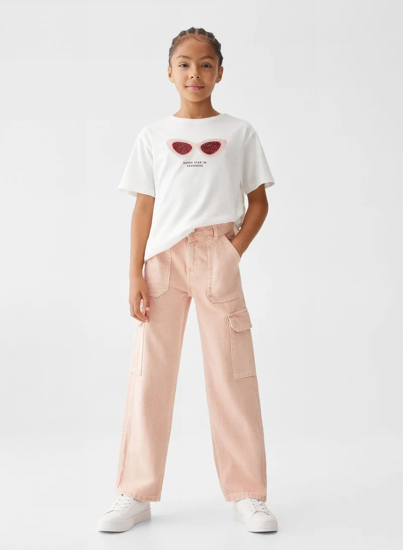 MANGO Kids Graphic Crew Neck T-Shirt