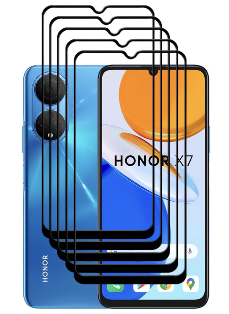 ACLIX 5 Pieces Antistatic ESD Dustproof Premium Quality High Definition Tempered Glass Screen Protector Designed For Honor X7 - Image 1