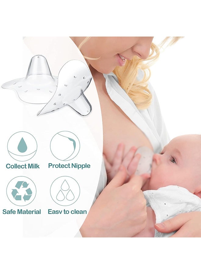 2 Pcs Contact Breast Nipple Shields Ultra-Thin and Super-Soft Food-Grade Silicone Nipple Extender Silicone Breast Milk Feeding Protector Nipple Shield Breastfeeding - Image 4