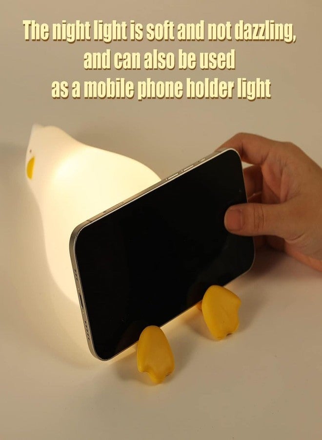 Mobhada USA Night Lamp, Cute Touch Silicone Light for Kids Bedroom, USB Rechargeable (Duck) - Image 4