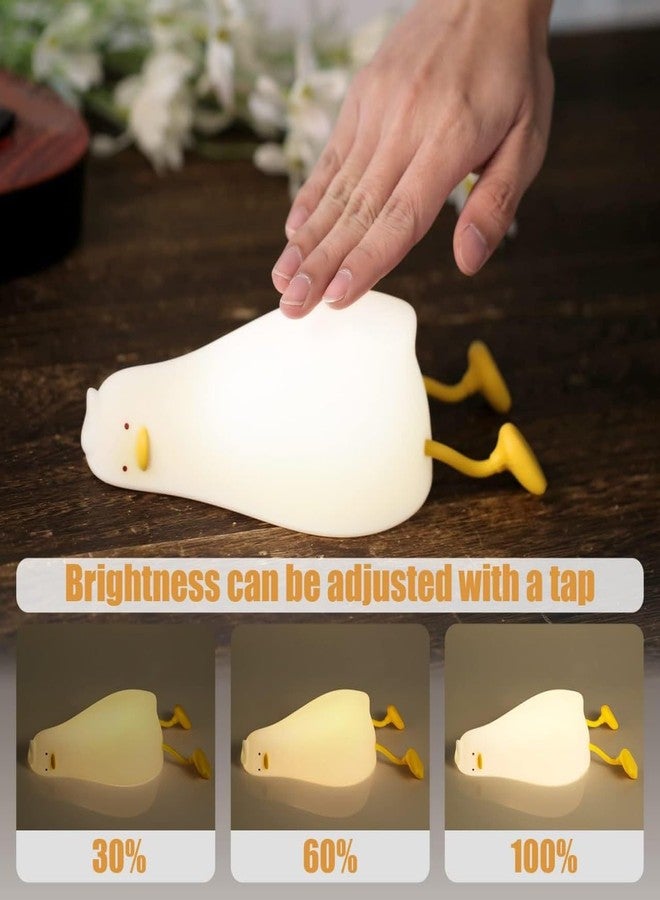 Mobhada USA Night Lamp, Cute Touch Silicone Light for Kids Bedroom, USB Rechargeable (Duck) - Image 5