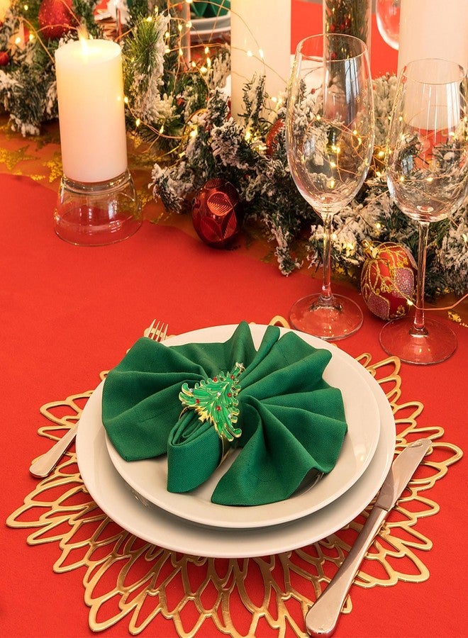 DTOFOOT 12 Pieces Christmas Napkin Rings, Napkin Holders for Cloth Napkins Rhinestone Crystal Holiday Napkins for Xmas Dinners Parties Wedding Adornment Table Decorations - Image 5