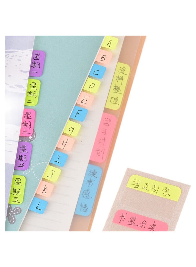 Stickn Fluorescent Indicator Label Sticker Classified Sticky Notes Index Tabs 12*28Mm Paper Label Head Easy To Write 96 Pieces 3 Colors 34042 - Image 2