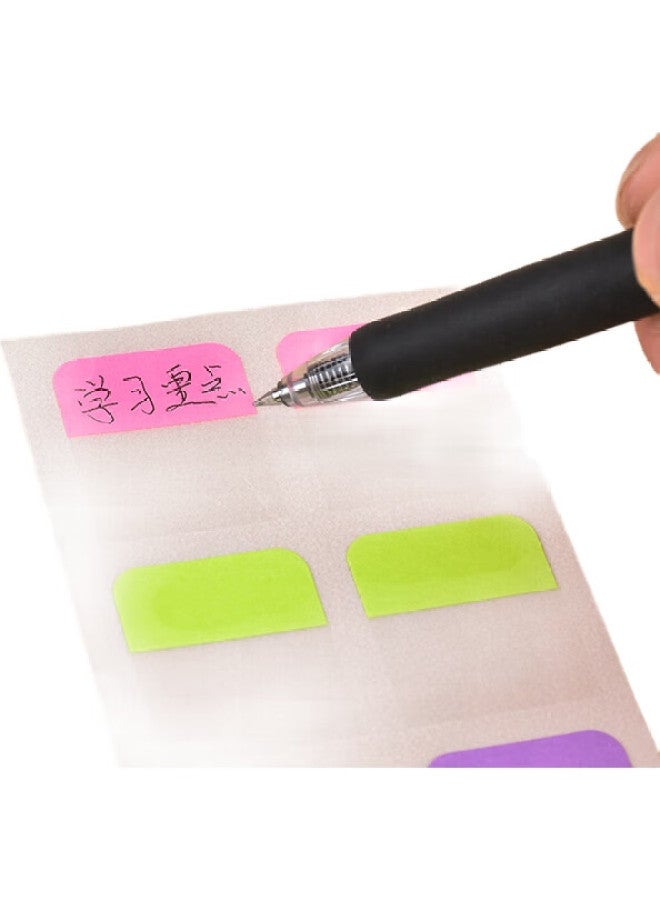 Stickn Fluorescent Indicator Label Sticker Classified Sticky Notes Index Tabs 12*28Mm Paper Label Head Easy To Write 96 Pieces 3 Colors 34042 - Image 1