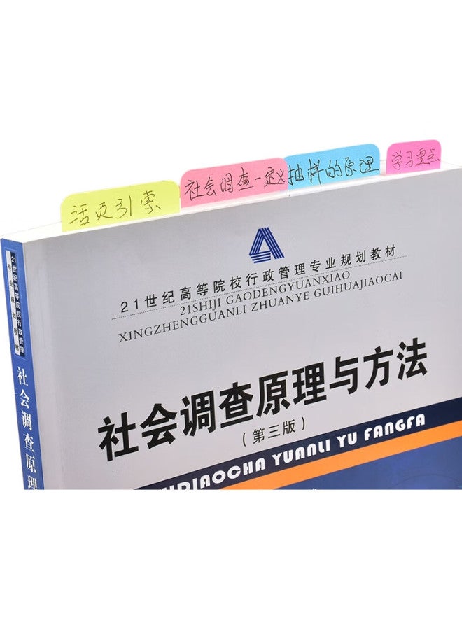 Stickn Fluorescent Indicator Label Sticker Classified Sticky Notes Index Tabs 12*28Mm Paper Label Head Easy To Write 96 Pieces 3 Colors 34042 - Image 3