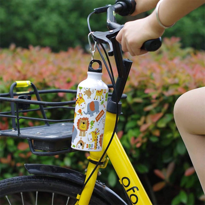 FirseBUY Animals Printed Water Bottle for Boys and Girls Aluminum Eco Friendly BPAFree 600 ml - Image 3