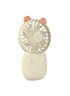 Thoraya Mini Handheld Fan Portable USB Rechargeable Multiple Wind Speed Pocket Personal Fan for Home Outdoor Office Cream Yellow  - Image 1