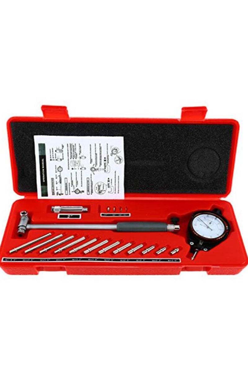 إيروريكس مقياس قياس عمق فتحة المحرك من 2 إلى 6 بوصات (2 بوصة - 6 بوصات) بدقة 0.001 بوصة، بمقياس مؤشر قطر الفتحة (50-160 مم) بدقة 0.01 مم