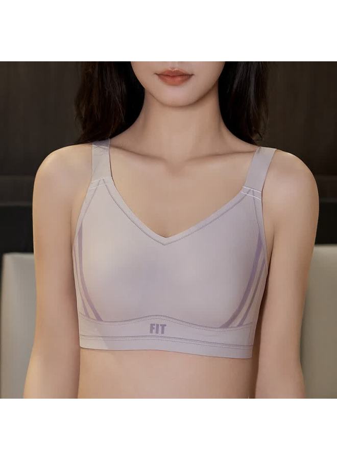 Finseech Soft Support Jelly Strap Bra, Minimizes Large Lightweight, Prevents Sagging, Enhances Back View, Slimming Effect, Black, 2XL