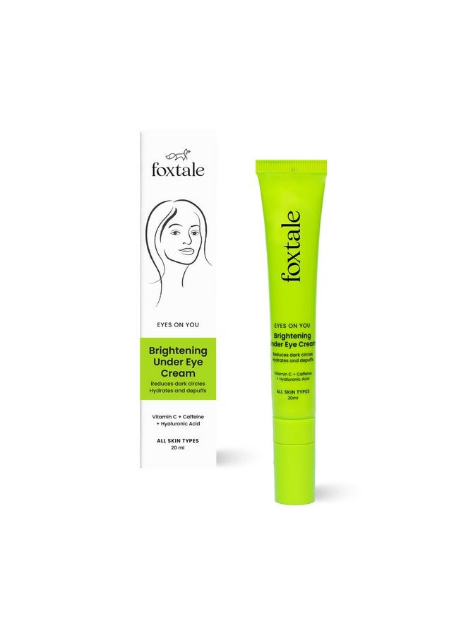 foxtale Brightening Under Eye Cream To Reduce Dark Circles And Puffy Eyes And Brighten With A Ceramic Tip, For All Skin Types, Unisex, 20Ml - Image 1