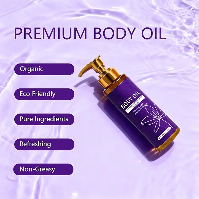 YOOJ Cold Pressed Body Oil for Crepey Skin Repair 100ml, Skin Tightening & Deep Hydration Body Oil, Blend of Jojoba Almond Coconut Oil, Natural Moisturizing Oil for Smooth Soft Skin - Image 2