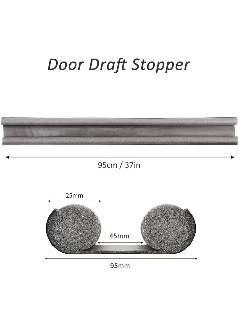 Generic valueable 1 Removable and reusable gray under-door dust and insect barrier – no permanent installation required - Image 5
