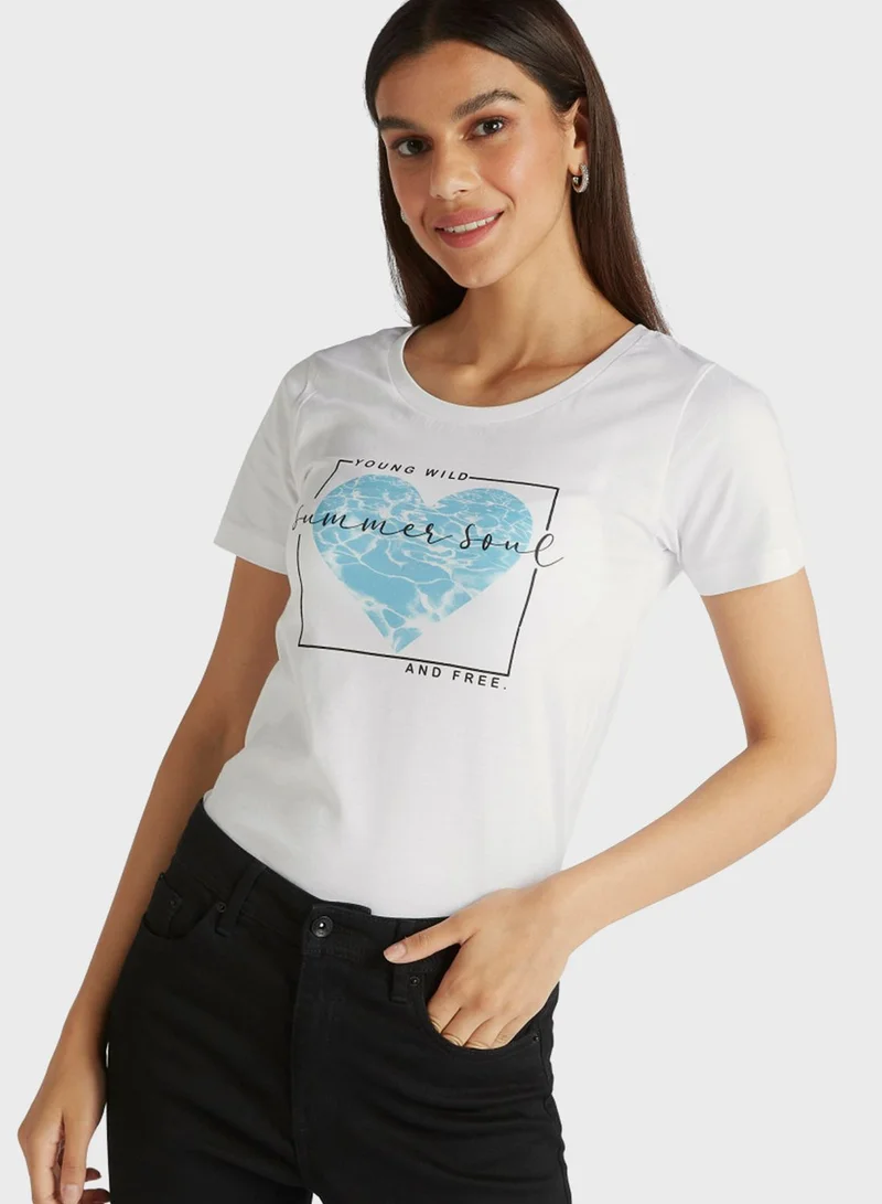 bossini Crew Neck Graphic T-Shirt