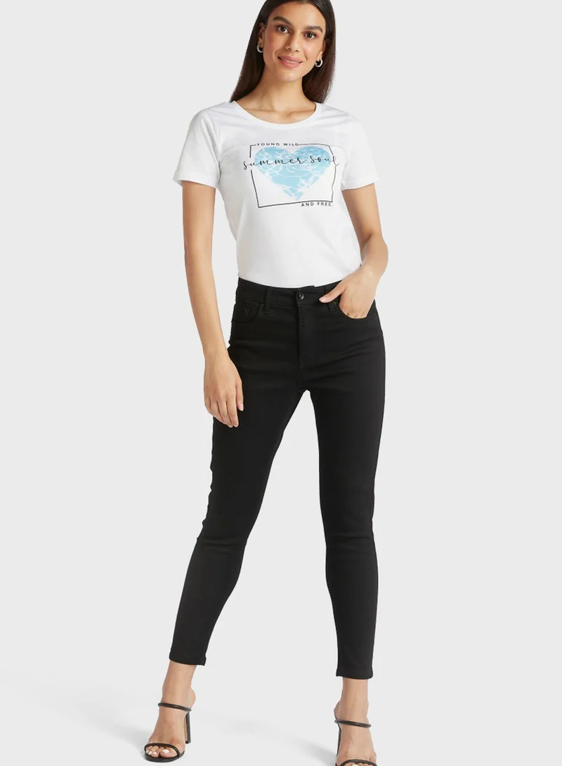 bossini Crew Neck Graphic T-Shirt