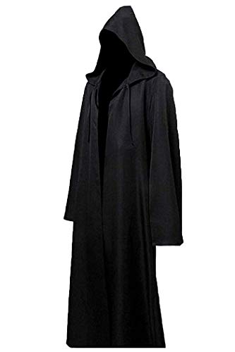 LHJ Men Tunic Hooded Robe Halloween Cosplay Costume Robe Cloak Cape - Image 1
