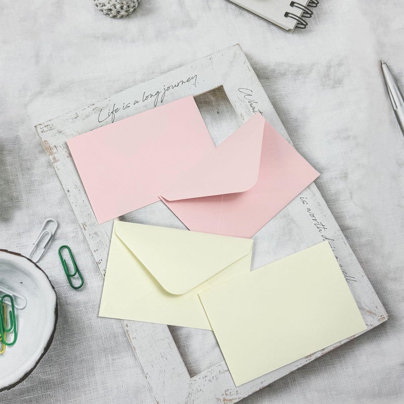 Ouzoustate 100 Pack Gift Card Envelopes 4 x 2.75" Mini Envelopes 120GSM Small Paper Business Gift Card Sleeves Bulk,Tiny Little Greeting Card Envelope Pockets for Invitation (Pink) - Image 4