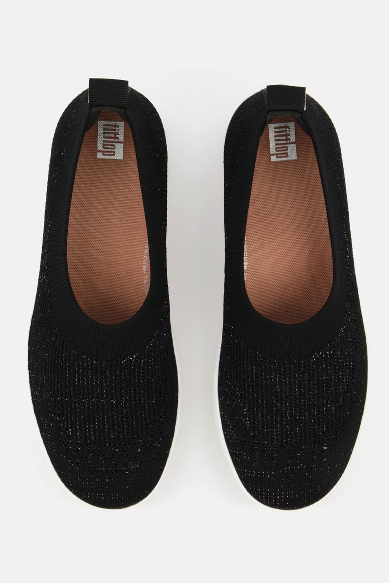 FitFlop Women Slip On Ballerina Casual Shoes, Black - Image 3
