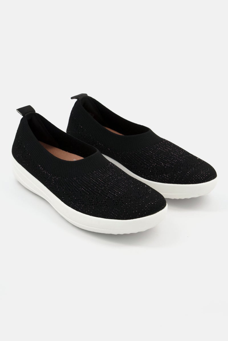 FitFlop Women Slip On Ballerina Casual Shoes, Black - Image 1