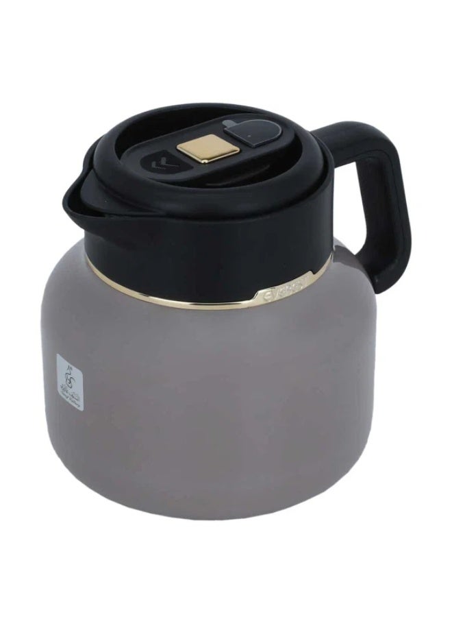 Everest thermos, 1 liter, black handle, digital screen - cappuccino - Image 3