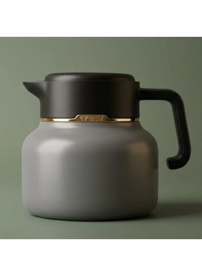 Everest thermos, 1 liter, black handle, digital screen - cappuccino - Image 1
