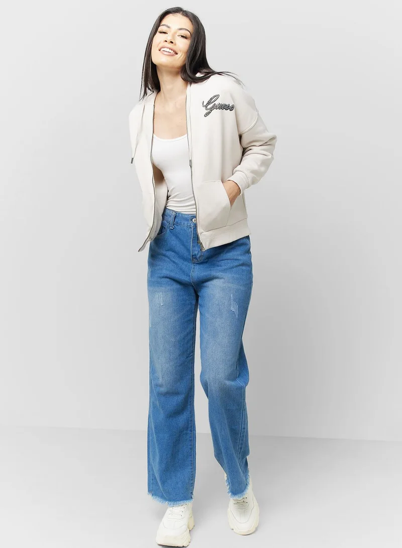 GUESS Pocket Detail Hoodie