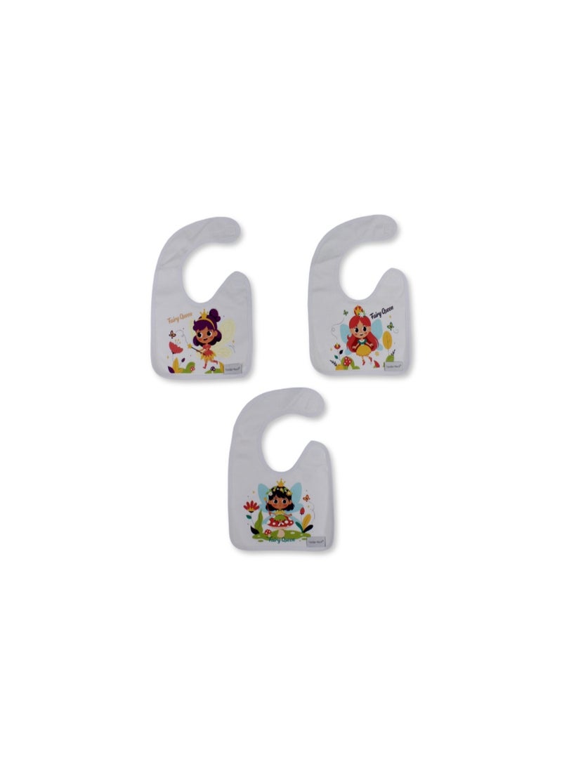 Petit bebe Cotton Baby Bib Set (3 Pieces) – Queen Fairy Designs - Image 1