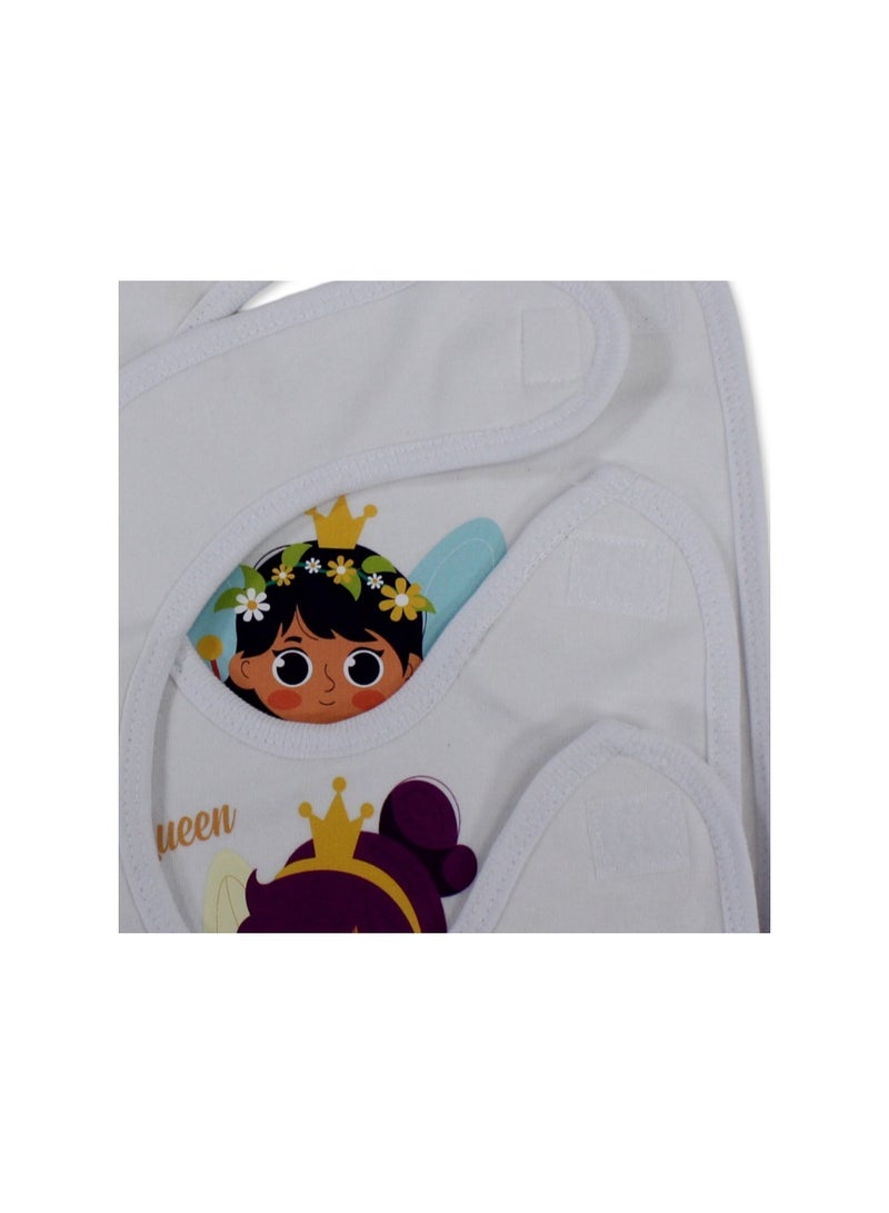 Petit bebe Cotton Baby Bib Set (3 Pieces) – Queen Fairy Designs - Image 3