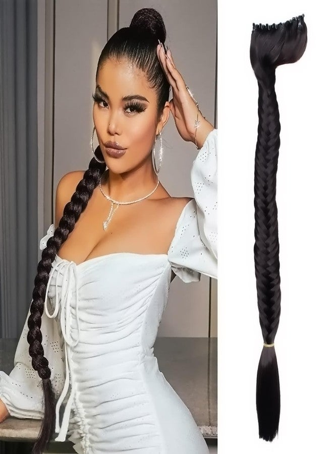 كابيلو، جلد صناعي ذو مظهر واقعي مع مشبك تثبيت (بني) - Image 5