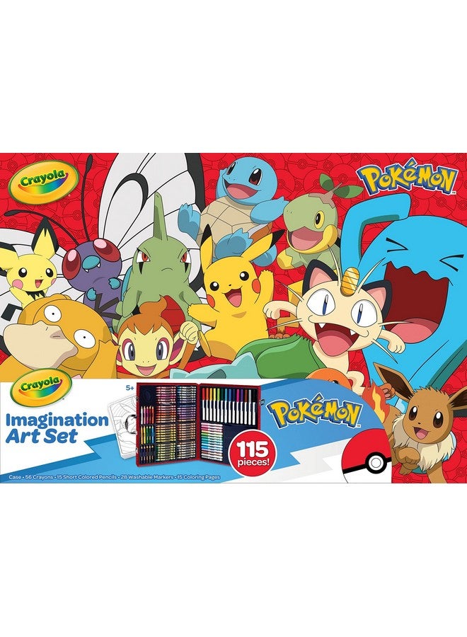 Crayola Pokémon Imagination Art Set (115pcs), Kids Art Kit, Coloring Supplies, Pokemon Toys, Pokemon Gift for Boys & Girls, Ages 5+ - Image 1