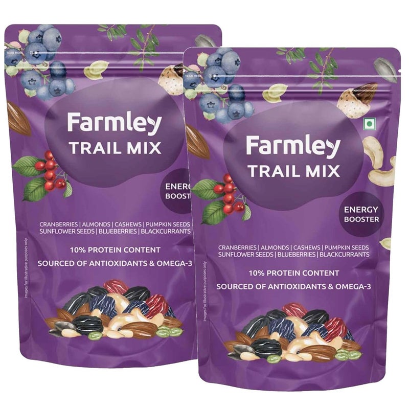 Farmley Trail Mix,160g each | 7 Superfood in 1 Mixes | Dry Fruits Contains Almonds, Cashews, Blueberries, Cranberry Slices,Blackcurrant, Pumpkin & Sunflower Seeds - Pack of 2 - Image 5