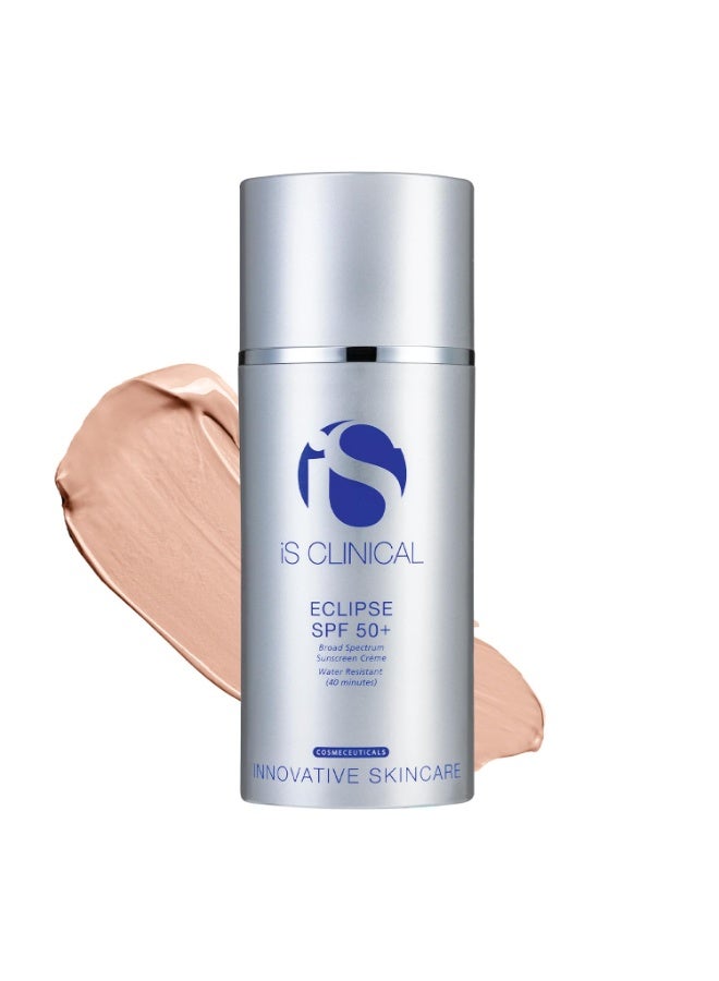 iS CLINICAL واقي الشمس iS CLINICAL Eclipse SPF 50+، واقي شمس ملون أكسيد الزنك، كريم شمس غير دهني بلمسة نهائية غير لامعة للوجه - Image 1