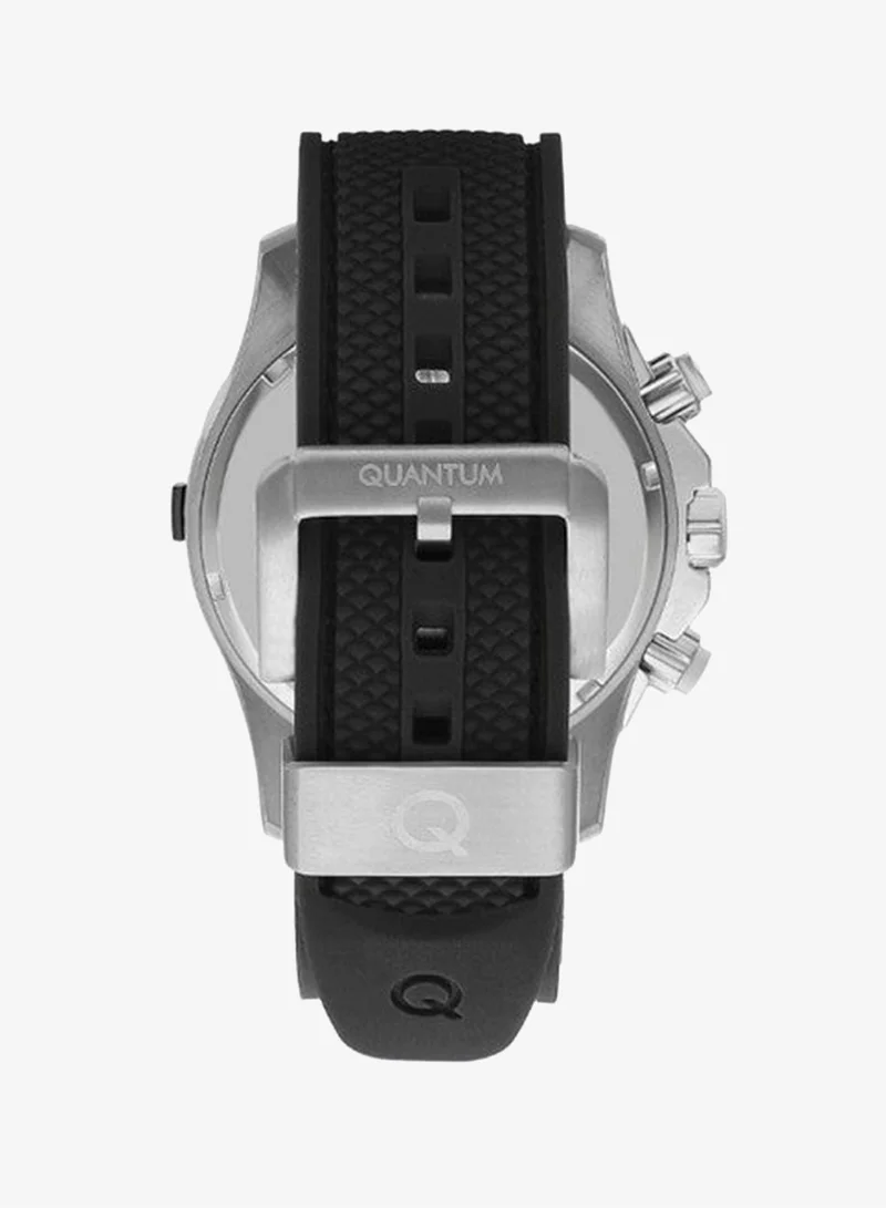 Quantum black Men's Silicone Chronograph Watch HNG1019.351 - 49 mm for Men | Best Price UAE