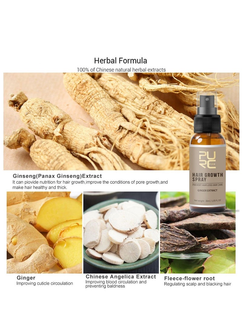 PURC Ginger Hair Growth Spray Hair Loss Treatment 30 ml - Image 5