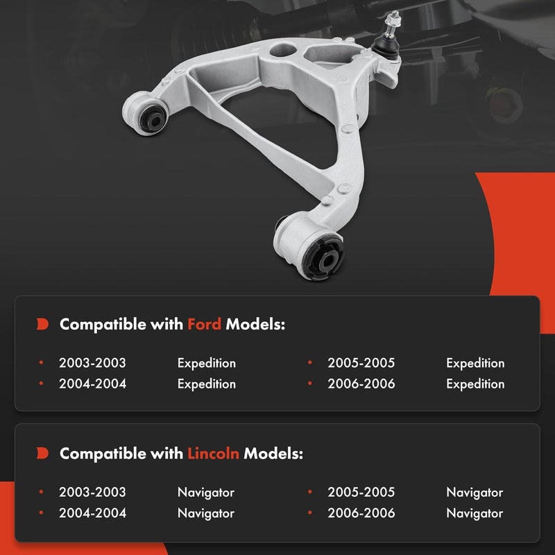 A-Premium Front Right Lower Control Arm for Ford and Lincoln - Image 2