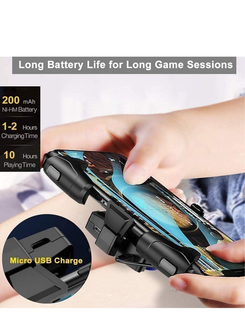 DMG PUBG Mobile Gaming Controller, 16 Shots Per Second Shooting Triggers Game Controllers, PUBG/Fortnite/Cod Gamepad and L1/R1 Game Joystick, Automatic Click, Compatible with Android and iOS