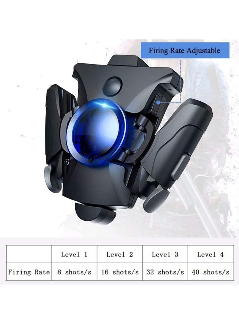 DMG PUBG Mobile Gaming Controller, 16 Shots Per Second Shooting Triggers Game Controllers, PUBG/Fortnite/Cod Gamepad and L1/R1 Game Joystick, Automatic Click, Compatible with Android and iOS