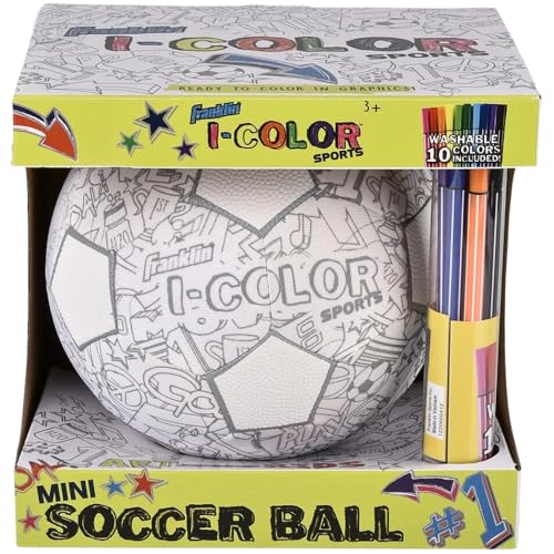 Franklin Sports Kids Mini Soccer Ball - iColor Kids Toy- Youth Soccer Ball - Boy + Girls Toy Ball - Custom Color + Markers Included - Image 3