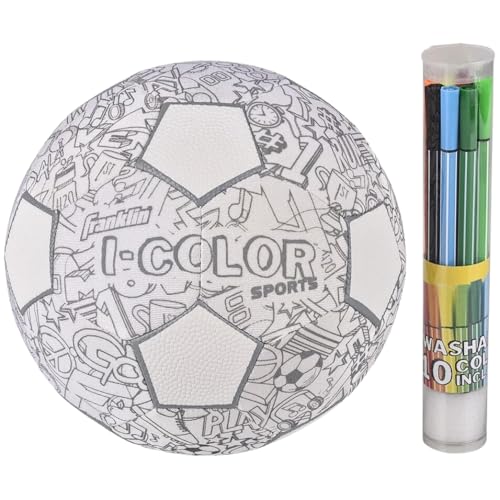 Franklin Sports Kids Mini Soccer Ball - iColor Kids Toy- Youth Soccer Ball - Boy + Girls Toy Ball - Custom Color + Markers Included - Image 2