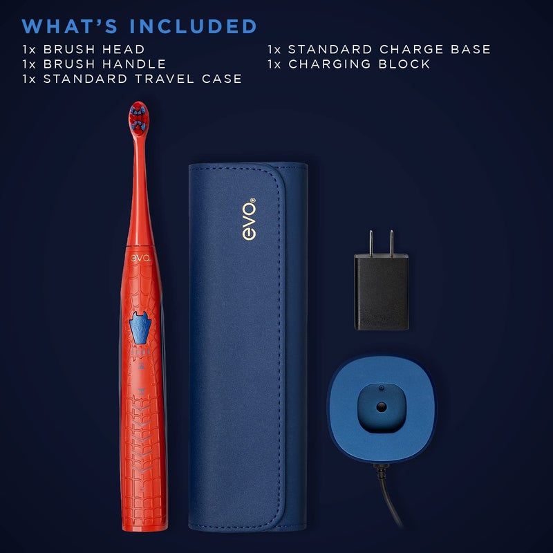 evo SPM-1 Rechargeable Sonic Toothbrush, Marvel Spider-Man, Marvel Comics, Marvel Gifts for Men, Mens Gift Set, Accessories Included - Standard Edition - Image 2