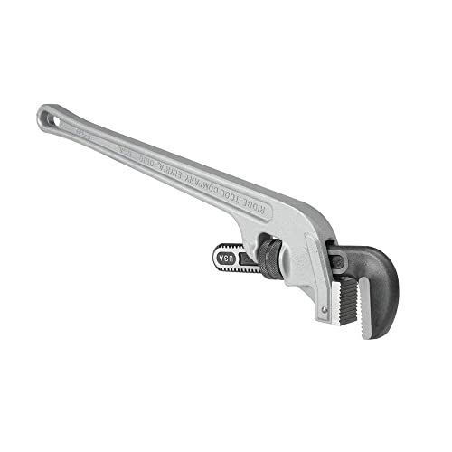 RIDGID 90127 E-924 24" Aluminum End Pipe Wrench with 3" Pipe Capacity, 40% Lighter Aluminum End Plumbing Wrench with Angled Handle - Image 2
