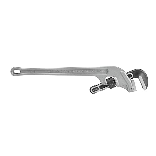 RIDGID 90127 E-924 24" Aluminum End Pipe Wrench with 3" Pipe Capacity, 40% Lighter Aluminum End Plumbing Wrench with Angled Handle - Image 4