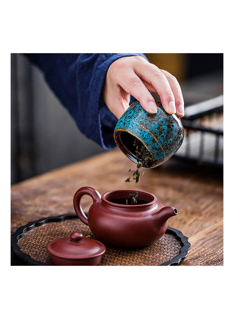 2 Pieces Ceramic Tea Jar Vintage Chinese Style Storage Jars, Tea Tins Canister with Tassel, Traditional Tea Tins Cans Tea Caddy 70ml for Kitchen Tea Coffee Spices Sugar Condiment - Image 5