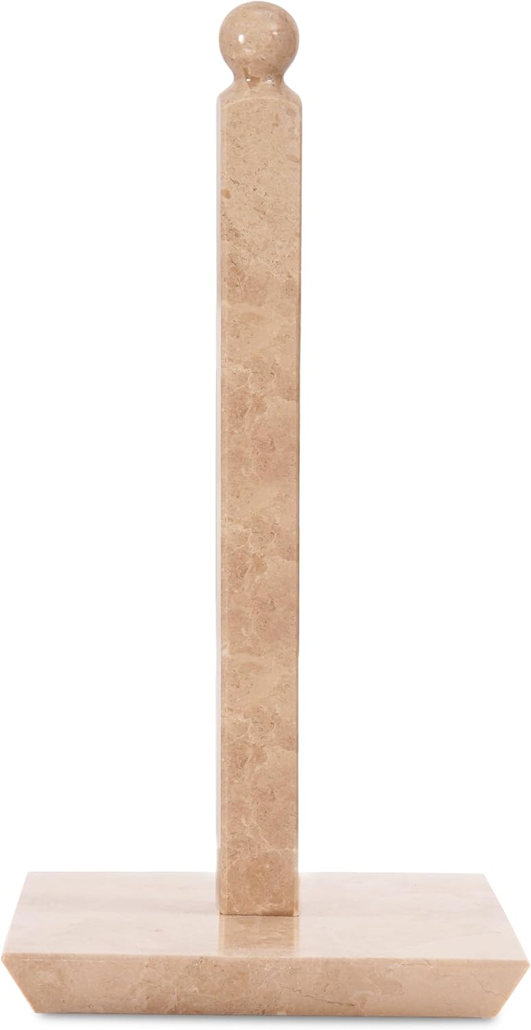 MARBLE RANGE Marble Paper Towel Holder 12.5 Inch Verona Handcrafted Countertop Stand for Kitchen & Bathroom, Stylish Towel Holder for Bathroom Decor and Kitchen Essentials - Image 1