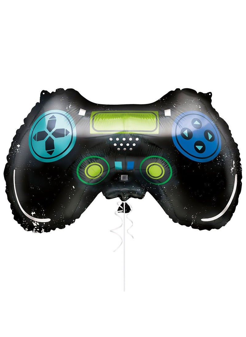Unique Game Controller Foil Balloon Black Gaming 58 cm - Image 1