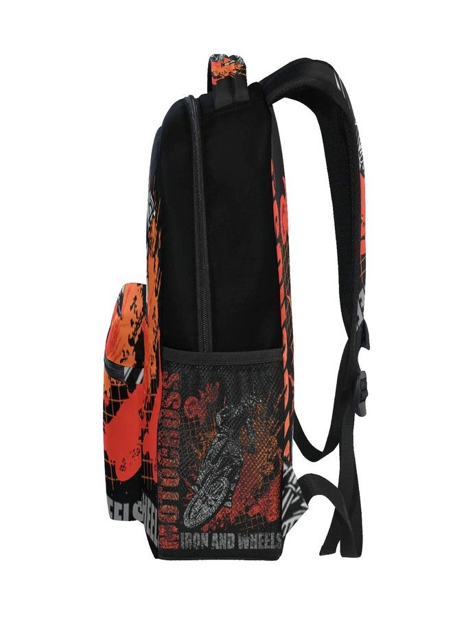 Giwawa Motorcycle Backpack Dirt Bike School Bookbag for Boys Girls Computer Backpacks Book Bag Travel Hiking Camping Daypack for Children's Gifts 16x11.4x6.9 inch - Image 5