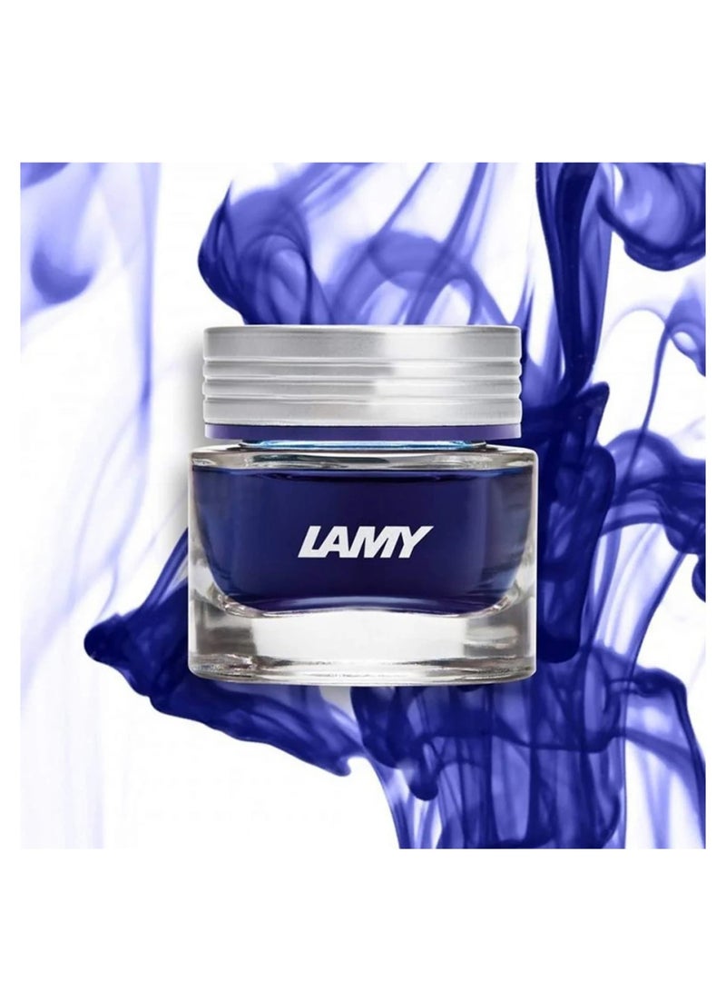 LAMY Crystal Ink Bottle For Fountain Pens And Calligraphy 30ml Content Azurite Ink Colour - Image 2