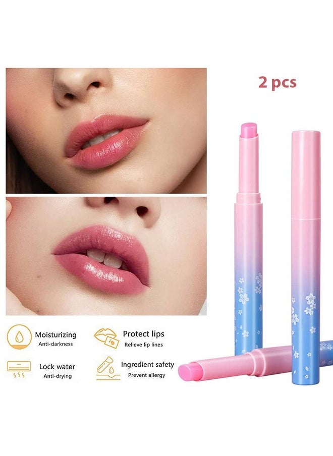 BINGBRUSH BINGBRUSH 2Pcs Color Changing Lipstick, Pink PH Mood Long Lasting Labiales Lip Care Moisturizer Lip Balm Korean Magic Lip Gloss Lip Tinted Stain Makeup Lipstick Set for Women  - Image 5