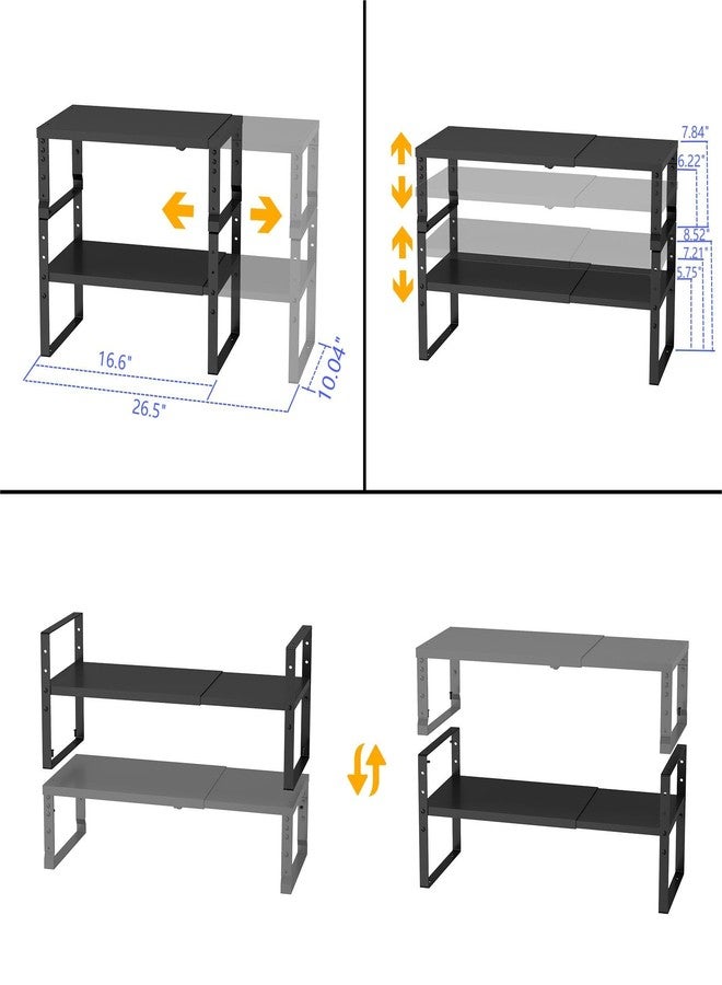 Jojocross Expandable,Stackable Spice Rack,Seasoning Organizer and Storage,Spice Jar Rack for Cabinet,Countertop, Metal Pantry, Cupboard,Laundry Storage,Heavy Duty(1 Pack/Medium/Black) - Image 5