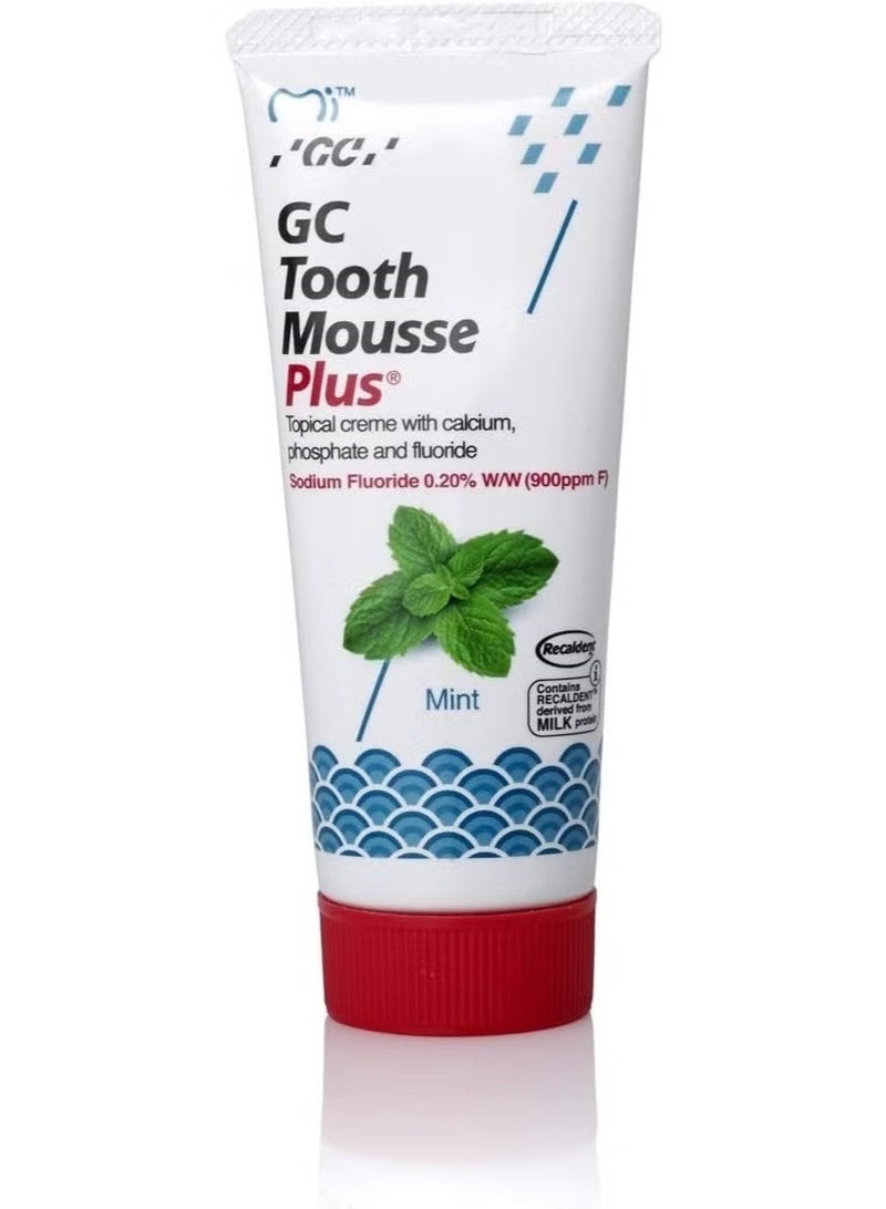Gc Tooth Mousse Plus Mint 50G Tube | 1 Tube | Topical Creme Tooth Desensitiser - Image 1